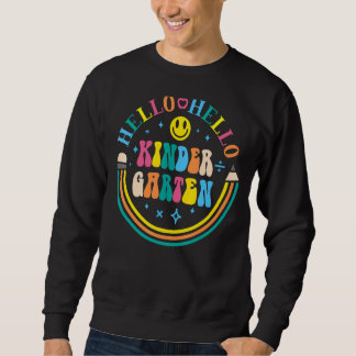 Sweatshirt Happy Face Hello Kindergarten Grade Vibes Retour à