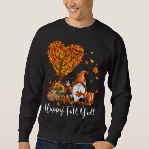 Sweatshirt Happy Fall Y`all - Gnomes Thanksgiving