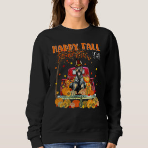 Sweatshirt Happy Fall Y'all Doberman Chien sur le Citrouille