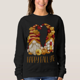 Sweatshirt Happy Fall Y'all mignonne Gnomes Citrouille Autumn