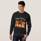 Sweatshirt Happy Fall Yall Truck Gnomes Citrouille Halloween  (Devant entier)