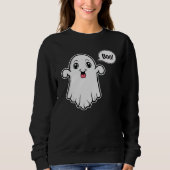Sweatshirt Happy Ghost dit Boo Halloween Éffrayant (Devant)