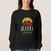 Sweatshirt Happy Glamper Caravan Camping Glamping Camper Life (Devant)