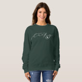 Sweatshirt Happy Go Lucky St. Patrick's Day Jote White Script (Devant entier)