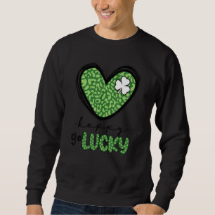 Sweatshirt Happy Go Lucky St Patrick's Day Retro St Patty Sha
