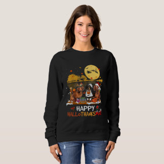 Sweatshirt Happy Hallothanksmas Halloween Thanksgiv