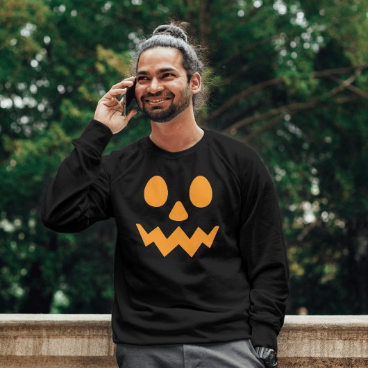 Sweatshirt Happy Halloween boo éffrayant citrouille Face