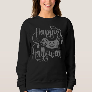 Sweatshirt Happy Halloween chauves-souris Jack-o'-lantern