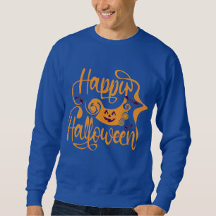 Sweatshirt Happy Halloween chauves-souris Jack-o'-lantern