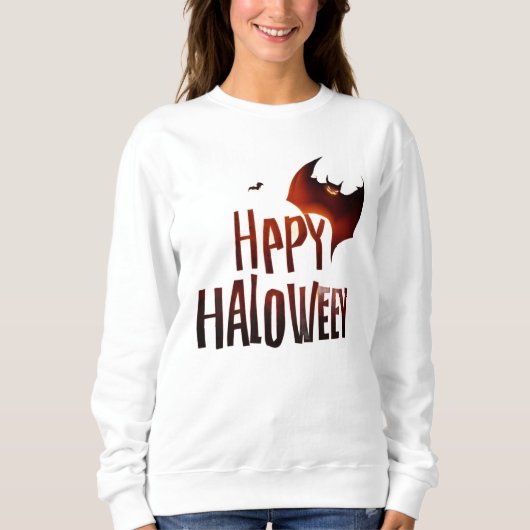 Sweatshirt Happy Halloween Conception de chauve-souris - Éffr (Devant)