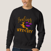 Sweatshirt Happy Halloween Feeling Witchy (Devant)