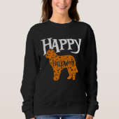 Sweatshirt Happy Halloween Pyrenean Shepherd (Devant)