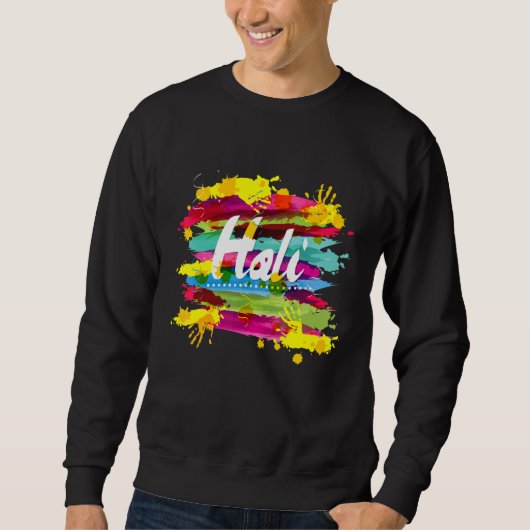 Sweatshirt Happy Holi 2022 India Colours Spring Festival Hind (Devant)
