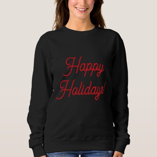 Sweatshirt Happy Holidays in Red: (Devant)