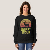 Sweatshirt Happy Hour Deer Sunset Chasse 1 (Devant entier)