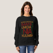 Sweatshirt Happy Kwanzaa Seven Principles Of Kwanzaa African  (Devant entier)