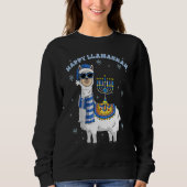 Sweatshirt Happy Llamakkah Hanukkah Llama Chanukah Alpaca Gir (Devant)