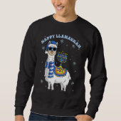 Sweatshirt Happy Llamakkah Hanukkah Llama Chanukah Alpaca Gir (Devant)