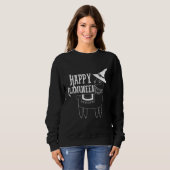 Sweatshirt Happy Llamaween Halloween Costume (Devant entier)
