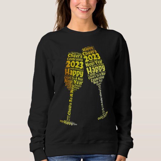 Sweatshirt Happy New Year 2023 New Years Eve Party Supplies N (Devant)