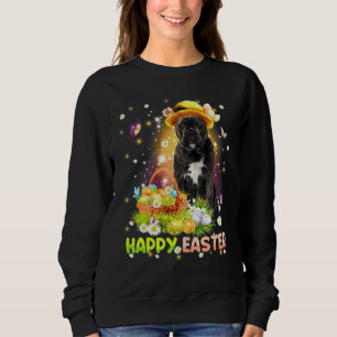 Sweatshirt Happy Pâques mignon lapin Chien Français Oeufs Bul
