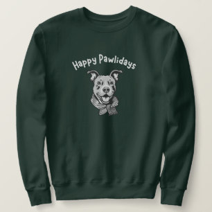 Sweatshirt Happy Pawlidays (Happy Pup with Perky Ears)