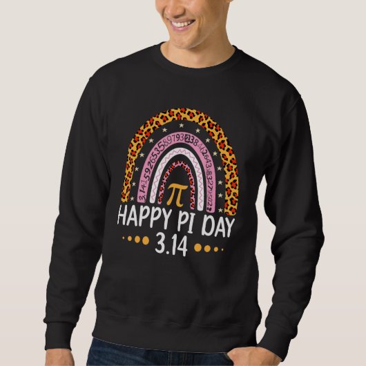 Sweatshirt Happy Pi Day Mathematic Math Teacher Gifts Leopard (Devant)
