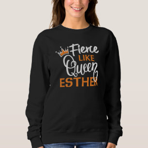 Sweatshirt Happy Purim Costume Idea Queen Esther Hebrew Jewis