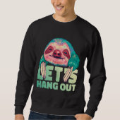 Sweatshirt Happy Sloth Aquarelle (Devant)