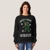 Sweatshirt Happy St Hatrick's Day St Patrick's Day Hockey (Devant entier)