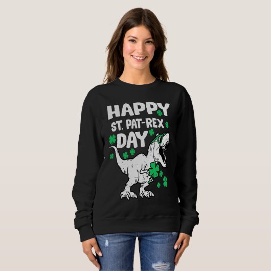Sweatshirt Happy St Pat Rex Day Dinosaur St Patricks Day Iris (Devant entier)