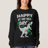 Sweatshirt Happy St Pat Rex Day Dinosaur St Patricks Day Iris (Devant)