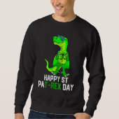 Sweatshirt Happy St Pat T Rex Patrick S Day Dinosaur B (Devant)