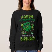 Sweatshirt Happy St Patricks Day Birthday Shamrock Dab Bday P (Devant)