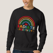 Sweatshirt happy summer vacation radiate positivity great (Devant)