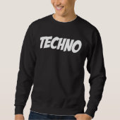 Sweatshirt Happy Techno lettering  Acid Techno Techno Festiva (Devant)