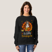 Sweatshirt Happy Thanksgiving Beagle Dog Turkey Pet (Devant entier)