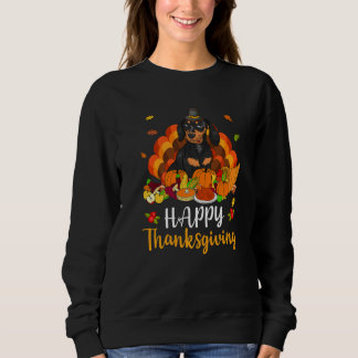Sweatshirt Happy Thanksgiving Dachshund Dog Turkey Pet
