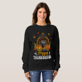 Sweatshirt Happy Thanksgiving Schnauzer Dog Turkey Pumpkin (Devant entier)