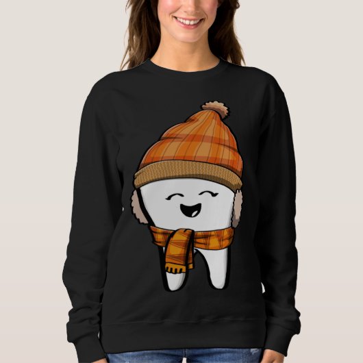 Sweatshirt Happy Tooth fall Brush Them All Funny Milk Teeth F (Devant)