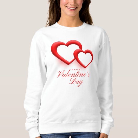 Sweatshirt Happy Valentine’s Day Heart Love Design-23540 (Devant)