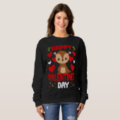 Sweatshirt Happy Valentines Day Otter Heart Love Animal (Devant entier)