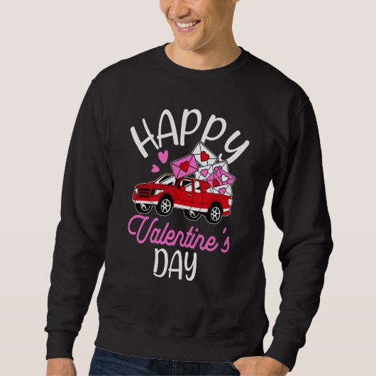 Sweatshirt Happy Valentine's Day Roses Date Night Flowers Lov (Devant)