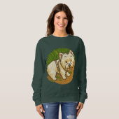 Sweatshirt Happy Westie on Nature Trail (Devant entier)