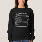 Sweatshirt Hard working Astronaut (Devant)