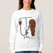 Sweatshirt Haricot de café avec pot de café (Devant)