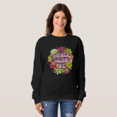 Sweatshirt Harkers Island NC Summertime Vacationing 70s Flowe (Devant entier)