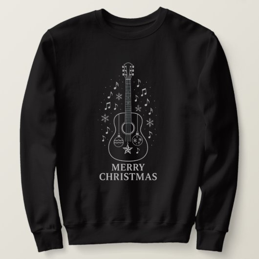 Sweatshirt Harmonie de Noël à la guitare calme (Design devant)