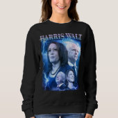 Sweatshirt Harris Walz 2024 Retro 90s Style (Devant)