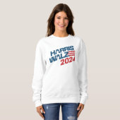 Sweatshirt Harris Walz Élection 2024 (Devant entier)
